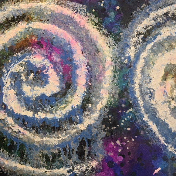 HANDCRAFTED Abstract Painting HANDMADE Artwork HANDPAINTED Wall Art Decor Framed - Picture 8 of 14